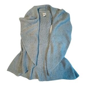 Mudd Womens Small Gray Ribbed Knit Open Front Sleeveless Cardigan Vest JSM4425